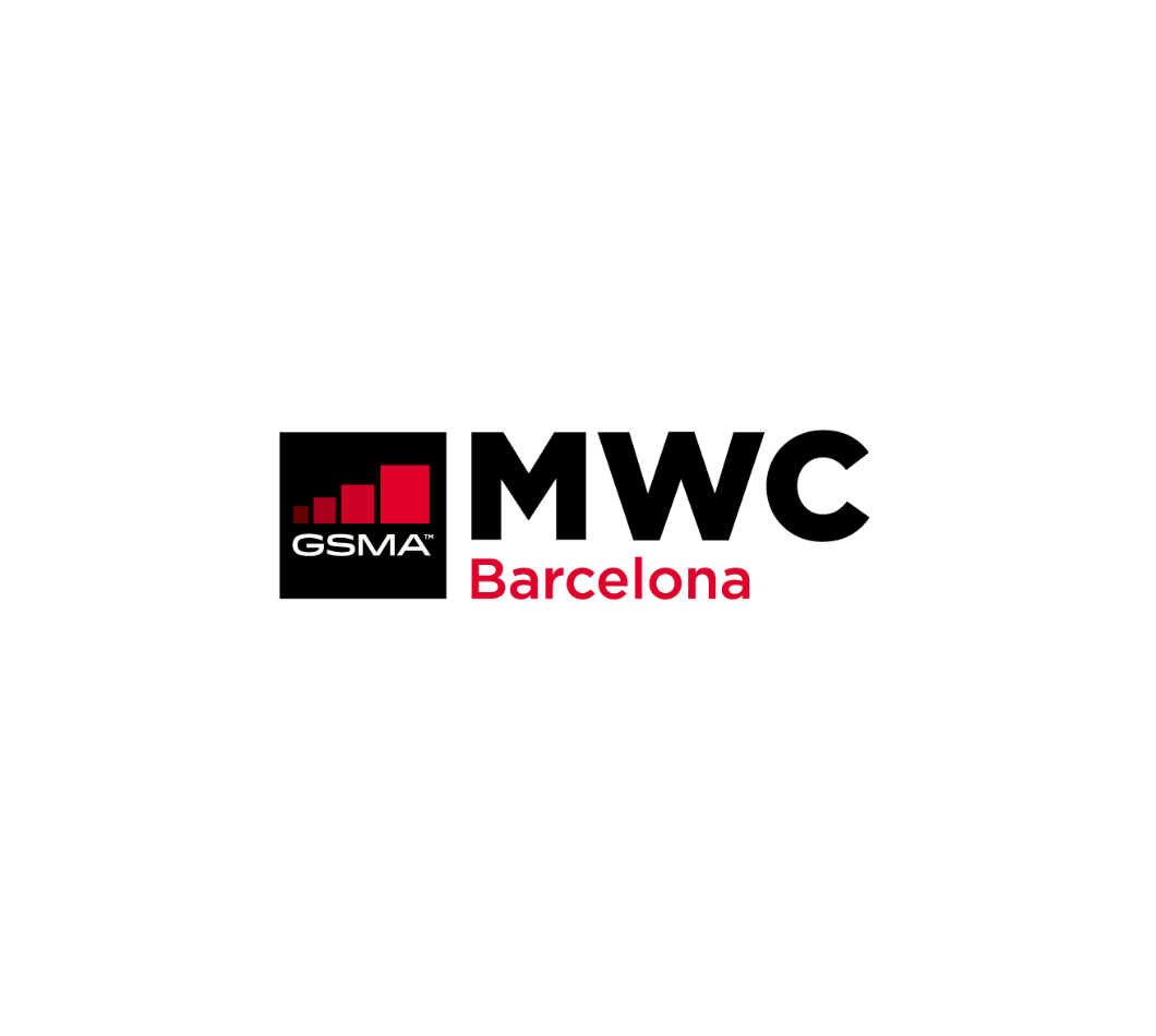 Event logo black and red. Mobile World Congress